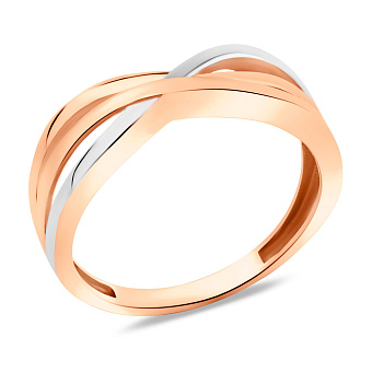 Фото Каблучка з червоного та білого золота (арт. 155790кб)