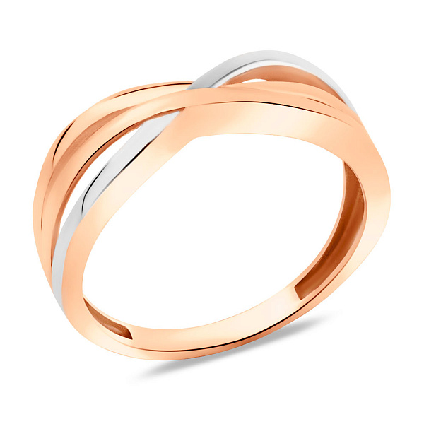 Каблучка з червоного та білого золота (арт. 155790кб) – зображення 1