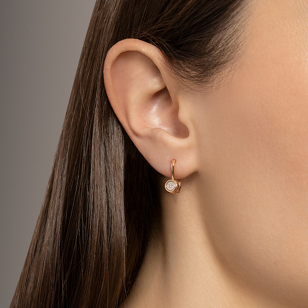 Золоті сережки з діамантами (арт. С011028) – зображення 2