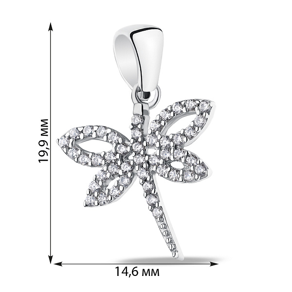 Серебряная подвеска Стрекоза (арт. 7503/3878) – изображение 2