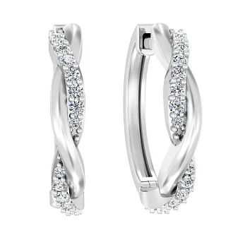 Золоті сережки з діамантами (арт. С011323020б)