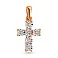 Хрестик з золота з діамантами (арт. П011265005) – зображення 1