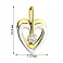 Золотая подвеска Два сердца с фианитом (арт. 440353жб) – изображение 2