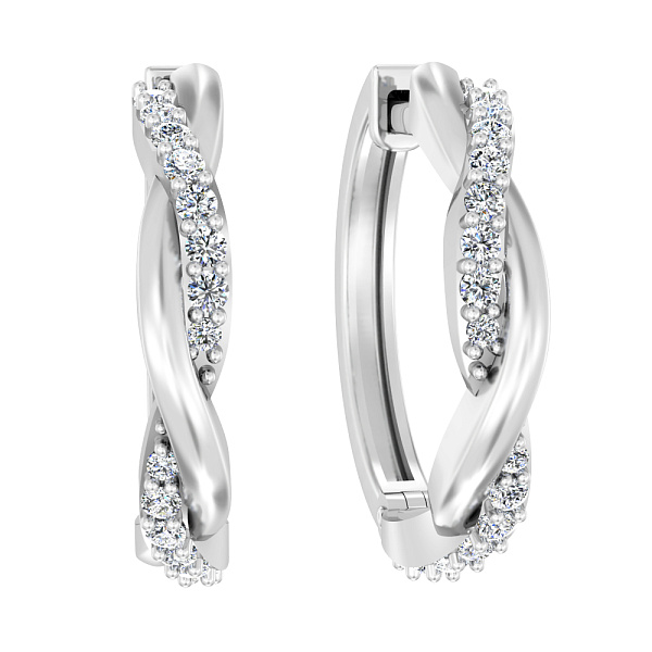 Золоті сережки з діамантами (арт. С011323020б) – зображення 1