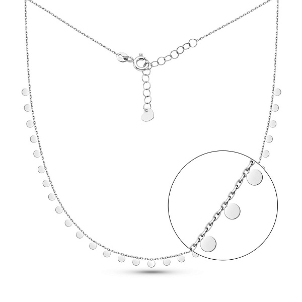 Колье из белого золота Монеты (арт. 352556б) – изображение 1