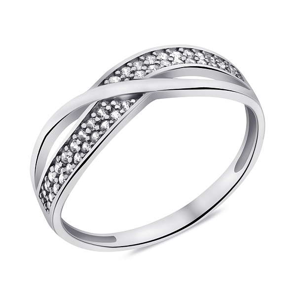 Серебряное кольцо с фианитами (арт. 7501/1497К) – изображение 1