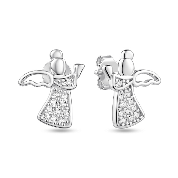 Серебряные серьги Ангел с фианитами (арт. 7518/7534) – изображение 1