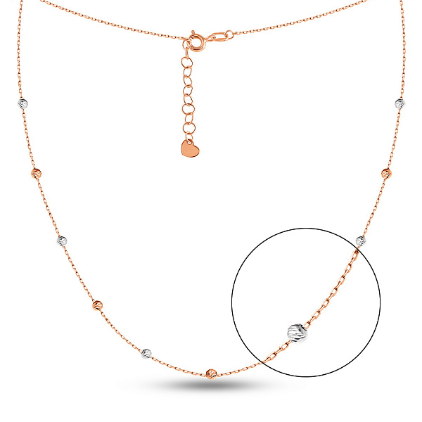 Кольє з червоного і білого золота з кульками (арт. 360178кб) – зображення 10
