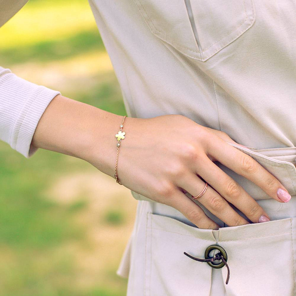 Браслет из комбинированного золота (арт. 325431жб) – изображение 3