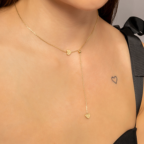 Колье-галстук из желтого золота (арт. 352693ж) – изображение 3