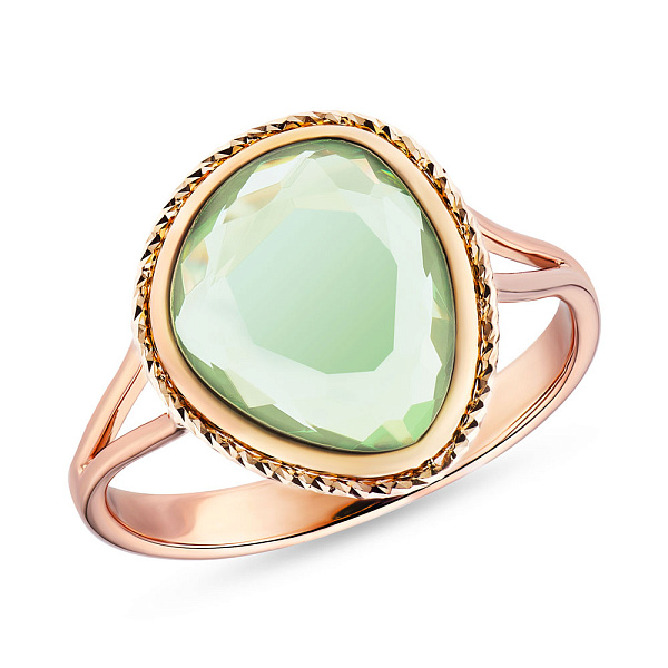 Золотое кольцо с кварцем (арт. 154967Пкзм) – изображение 1