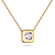 Фото Кольє з жовтого золота з фіанітом (арт. 351095/2ж)