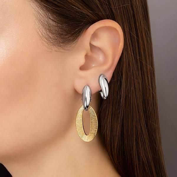 Серьги из желтого и белого золота Francelli (арт. е1091775бж) – изображение 2