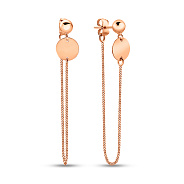 Золотые серьги Монеты с цепочкой (арт. 109521)