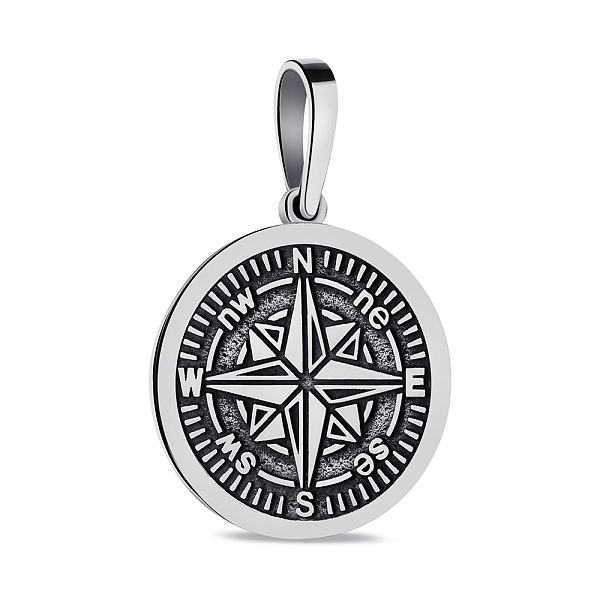 Серебряный подвес Компас с чернением (арт. 7903/2175) – изображение 1