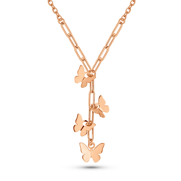 Золотое колье Бабочки (арт. 352836) – изображение 1