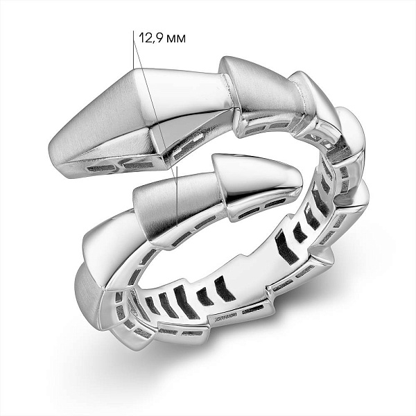 Золота каблучка Змія (арт. 156736бм) – зображення 5