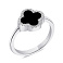 Серебряное кольцо с ониксом и фианитами (арт. 7501/5075/10о) – изображение 1