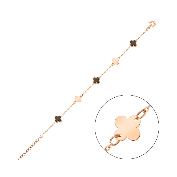 Браслет из красного золота с ониксом (арт. 326918/8о) – изображение 1