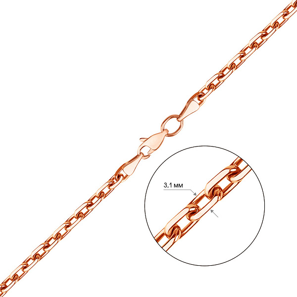 Цепочка из красного золота Якорного плетения (арт. ц306222) – изображение 4