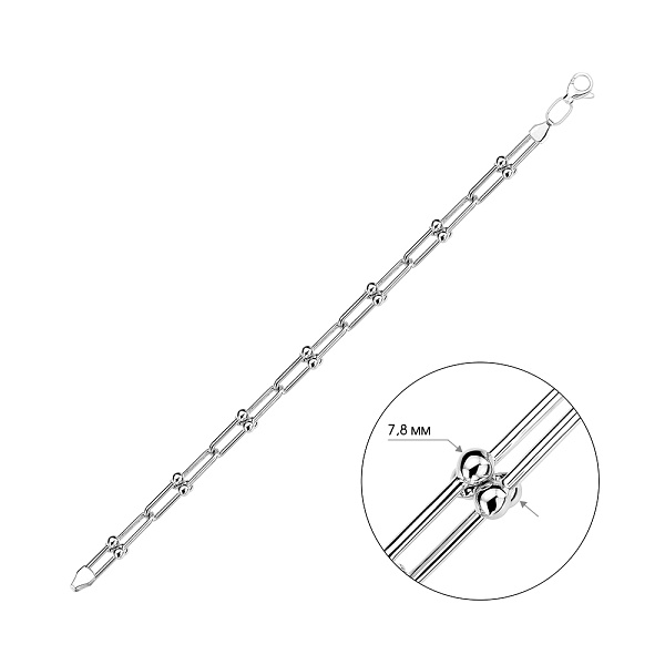 Браслет з білого золота (арт. 325778б) – зображення 5