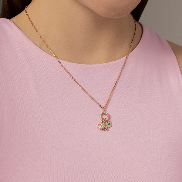 Золоте кольє з фіанітами (арт. 350852ес) – зображення 3