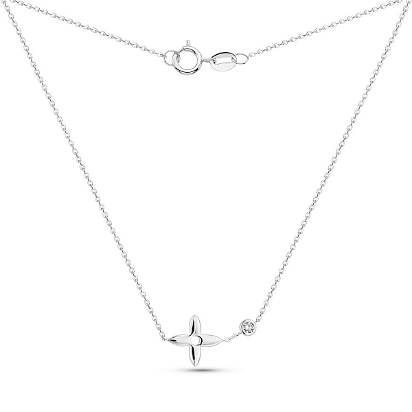 Колье из белого золота с бриллиантами (арт. Ц341563005б) – изображение 2