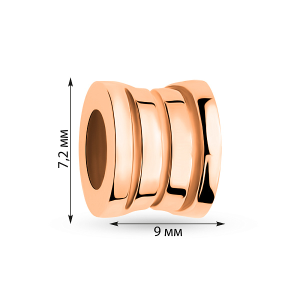 Золотий шарм без каменів (арт. 423163/3) – зображення 2