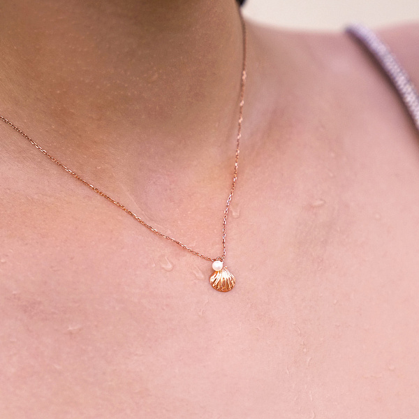 Золоте кольє з перлиною (арт. 361305) – зображення 5