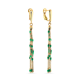 Золотые длинные сережки Francelli (арт. 108031жз)