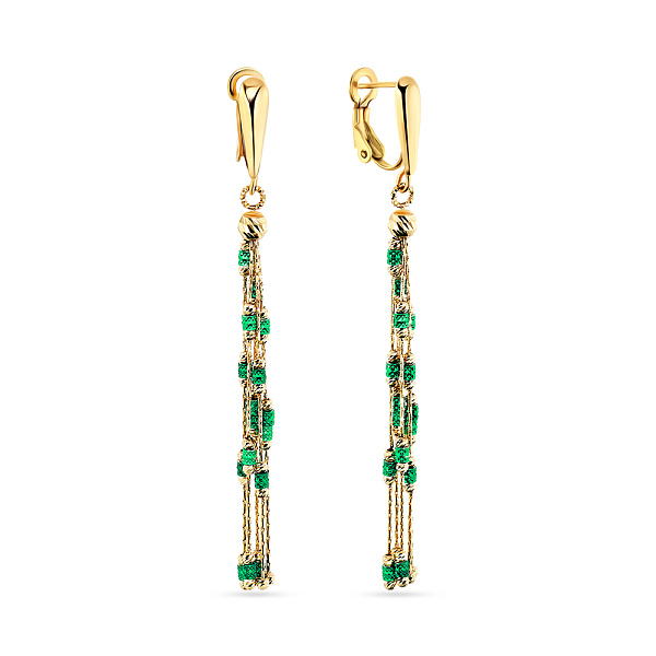 Золотые длинные сережки Francelli (арт. 108031жз) – изображение 1