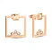 Золоті сережки квадратної форми (арт. 109456) – зображення 1