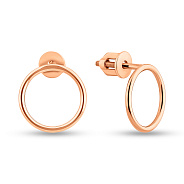 Фото Золотые серьги пусеты (арт. 110625)