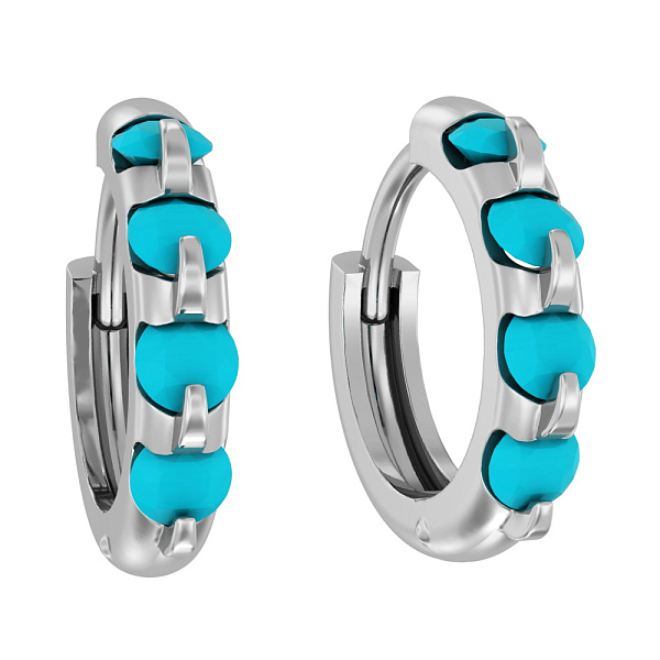 Детские золотые серьги с фианитами (арт. 110515бю) – изображение 1