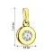 Подвес из желтого золота с фианитом (арт. 440296ж) – изображение 2