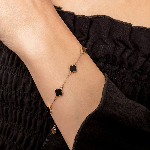 Браслет з червоного золота з емаллю (арт. 326852/7еч) – зображення 2