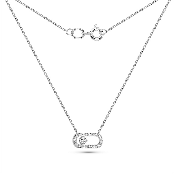 Колье из белого золота с бриллиантами (арт. Ц011476010б) – изображение 2
