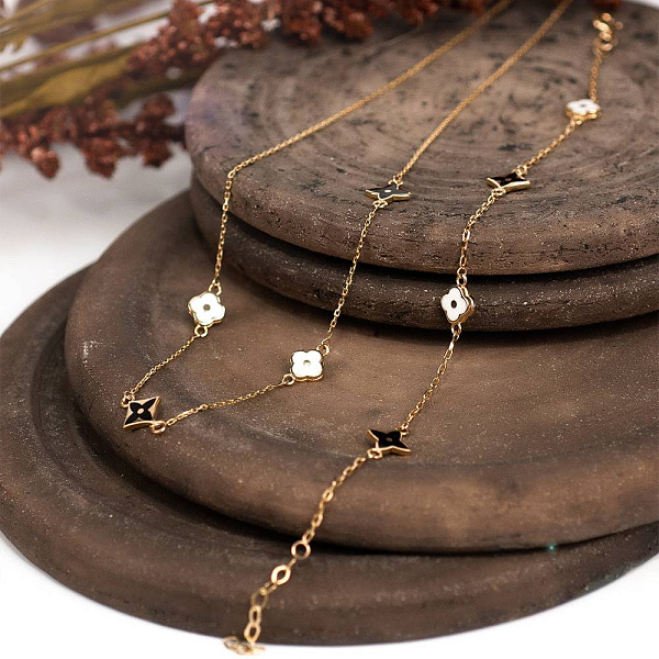 Браслет з жовтого золота з емаллю (арт. 324310жебч) – зображення 2