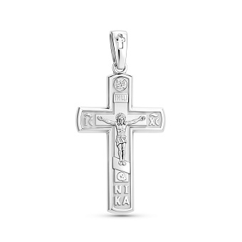 Фото Золотой нательный крестик с распятием (арт. 501654б)