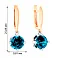 Золоті сережки-підвіски з топазом Blue Ocean (арт. 110594Пл) – зображення 2