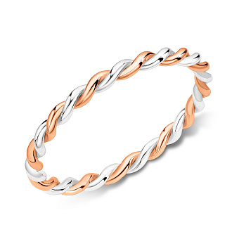 Фото Каблучка з червоного та білого золота (арт. 140991кб)