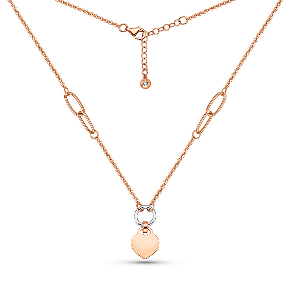 Кольє Серце з червоного і білого золота (арт. 352432кб) – зображення 2
