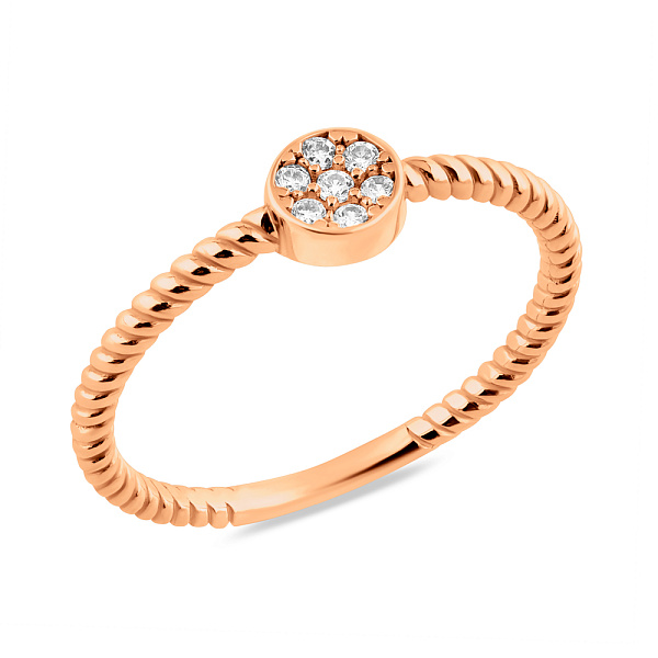 Каблучка з золота з фіанітами (арт. 155606) – зображення 1