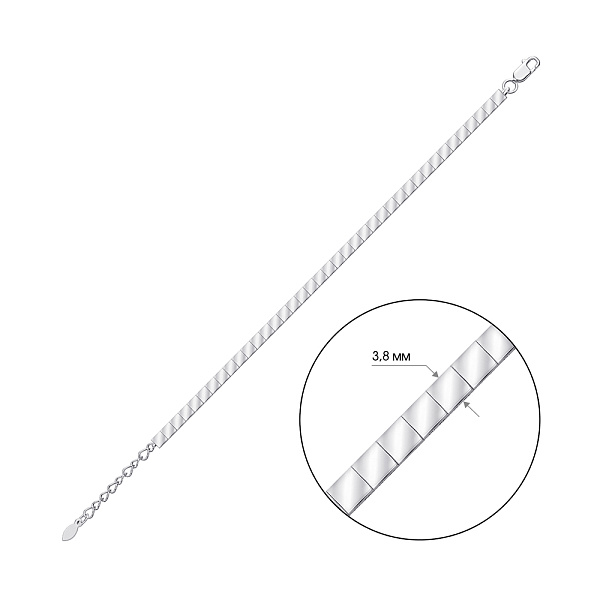 Серебряный браслет без камней (арт. 7509/4991) – изображение 2