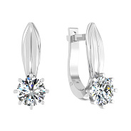 Золотые серьги с фианитами (арт. 112300б)