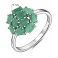 Серебряное кольцо Цветок с изумрудами (арт. 7501/1988206Изм) – изображение 2