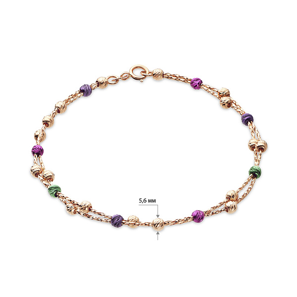 Браслет Orbit з комбінованого золота (арт. 323758крфз) – зображення 4