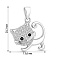 Серебряная подвеска Кот с фианитами (арт. 7503/4791ч) – изображение 2