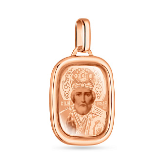 Золотая ладанка иконка "Николай Чудотворец" (арт. 400901Н)