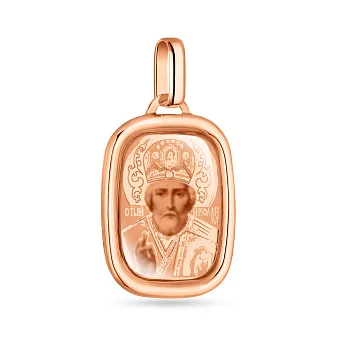 Золота ладанка іконка "Миколай Чудотворець" (арт. 400901Н)